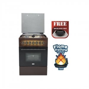 MIKA Standing Cooker, 58cm X 58cm, 3 + 1, Electric Oven, Light Brown TDF MST6031TLB/TRL photo