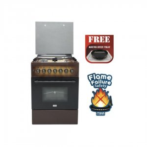 Image for MIKA Standing Cooker, 58cm X 58cm, 3 + 1, Electric Oven, Light Brown TDF MST6031TLB/TRL