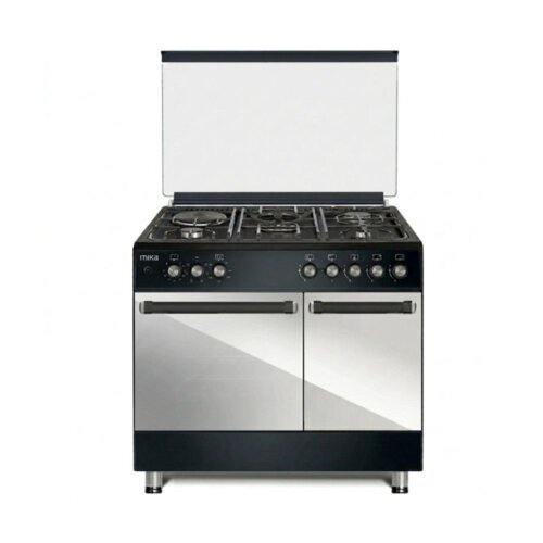 MIKA 90cm Dual Fuel Standing Cooker MST9041WEG10PB Platinum Grey
