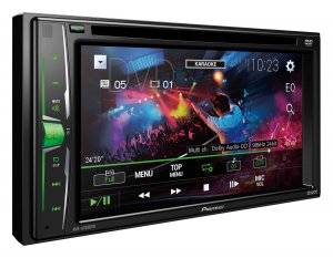 Pioneer AVH-A205BT Double-DIN DVD Multimedia AV Receiver with 6.2" WVGA Touchscreen Display, Built-in Bluetooth®, and Direct Control for iPod/iPhone  photo
