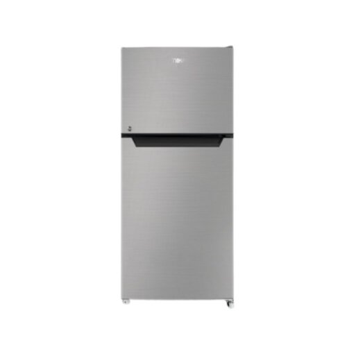 MIKA 86L 2 Door Defrost Fridge Line Silver Dark MRDCD86LSD