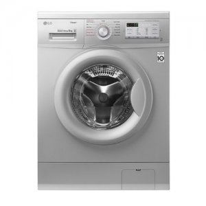 LG FH4G7TDY5 Front Load Washing Machine, 8KG, DD, Steam - Silver photo