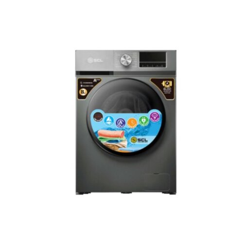 SCL 8KG Washing Machine, Silver – Model SCL-WF8014TISG