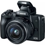 Canon EOS M50 Mirrorless Digital Camera With 15-45mm Lens (Black) By Canon