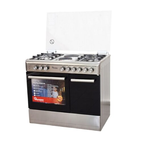 RAMTONS 4GAS + 2 ELECTRIC 90X60 INOX COOKER- RF/498
