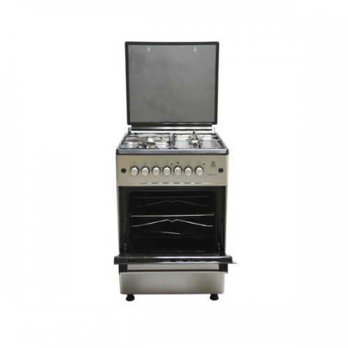 MIKA Mika Standing Cooker, 58cm X 58cm, 3 + 1, Electric Oven, Silver - MST60PI31SL/EM