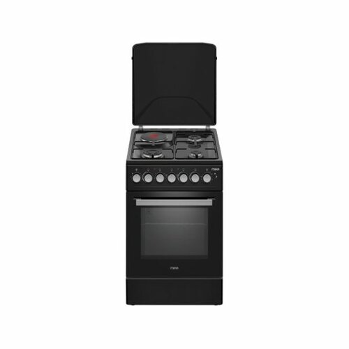 MIKA MST5060P33EBL Standing Cooker 3 Gas Burners 1 RAPID Hot Plate By Mika