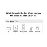 Vitron 43-Inch Smart Android TV Full HD, Black (2025 Model) – Bluetooth Enabled, Model Number: HTC4388FS By Vitron