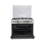MIKA Standing Cooker, 90cm X 60cm, 5GB, Electric Oven, Half Inox  MST90PU5GHI/2WFO By Mika
