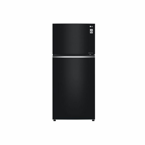 LG GN-C702SGGU 506L Top Freezer Double Door Fridge, Black Glass By LG