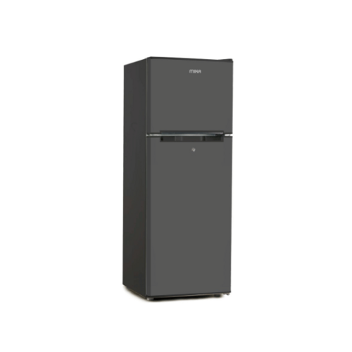 MIKA MRDCD138DS Fridge: 138L, 2 Door Top Mount Freezer, Defrost, Dark Silver