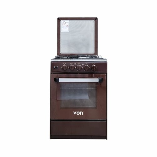 Von 5534 4 Gas Cooker - Brown