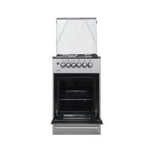 Image for MIKA MST50PU31SL Standing Cooker, 50cm X 50 Cm, 3 Gas Burner + 1 Electric Plate & Electric Oven, Silver