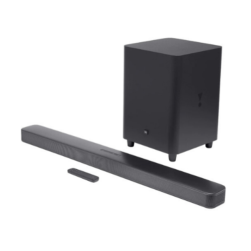 JBL Bar 5.1 Surround 550W Virtual 5.1-Channel Powered Sound Bar With Apple® AirPlay® 2, Chromecast Built-in, Bluetooth®, And Wireless Subwoofer By JBL
