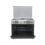 MIKA Standing Cooker, 90cm X 60cm, 4 + 1, Electric Oven, Half Inox  MST90PU41HI/FOW By Mika