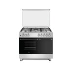 MIKA 90cm × 60cm Dual Fuel Standing Cooker 5 Gas Burners MST905G2WEG10HI By Mika