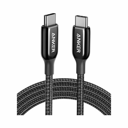Anker PowerLine+ III USB-C To USB-C 2.0 Cable (3ft) - Black (NYLON BRAIDED) - A8862H11