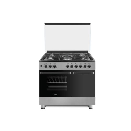 MIKA 90x60cm Standing Cooker 4 Gas + 2 Hot Plates MST9042EG4SB By Mika