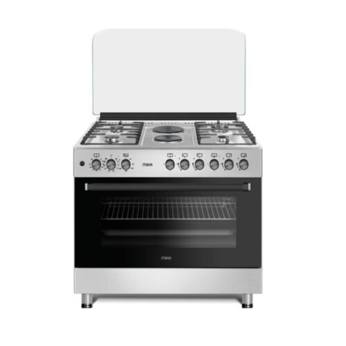 MIKA 90x60cm Dual Fuel Standing Cooker Air Fry Oven MST9042WEF10HI By Mika