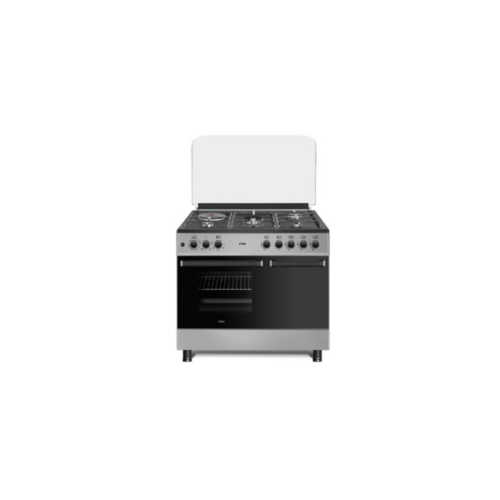 New MIKA MST9041WEG4SB Standing Cooker: 4 Gas Pool Jet Burners, 1 RAPID Hot Plate By Mika