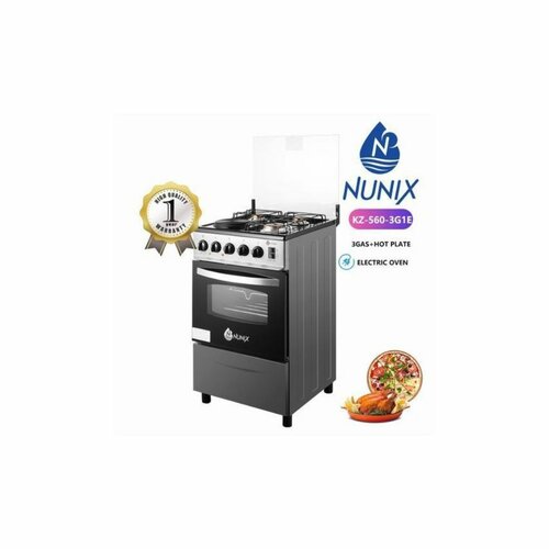 Nunix Cooker 3 Gas 1 Electric Burner Standing Cooker