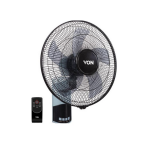 Von VSNJ6611K 16" Wall Fan - Black By FANS