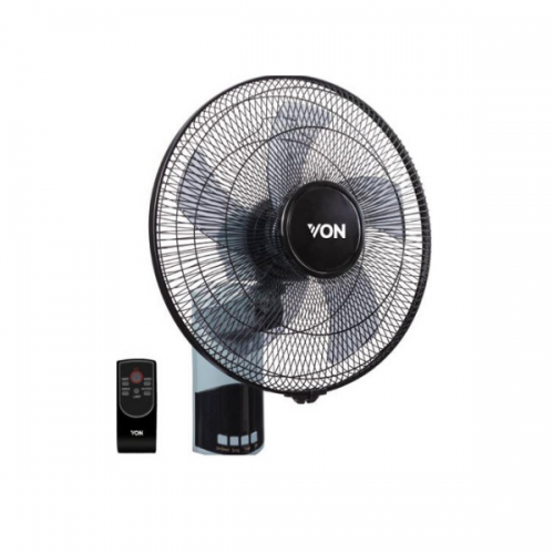 Von VSNJ6611K 16" Wall Fan - Black By FANS