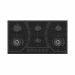MIKA MGH92602FBGW2 Built-In Gas Hob, 90cm, 6 Gas With WOK, Glass By Mika