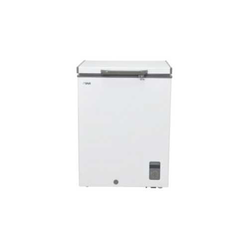 MIKA MCF141WWG Chest Freezer, 141L, White Inner, White Grey By Mika