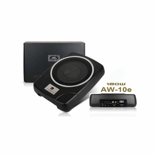 Mbq Audio Automotive Series UnderSeat Subwoofer AW-10E 180W By Woofers(carseat, Mount)