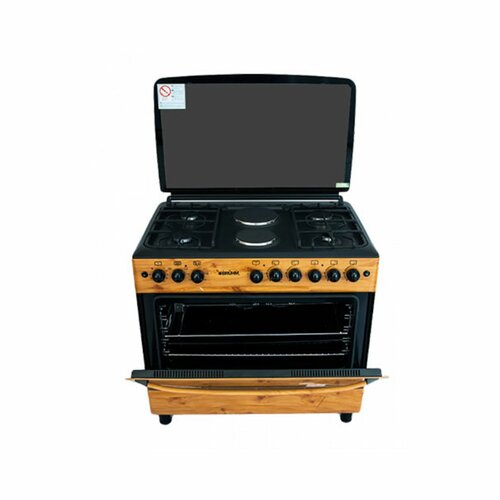 Bruhm BGC - 9642NZ Free Standing Gas Cooker - Wooden By Other