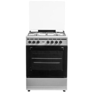 VON Cooker 4 Gas + Electric Oven - VCF664041FSY Thick Enamel Inox Grey photo