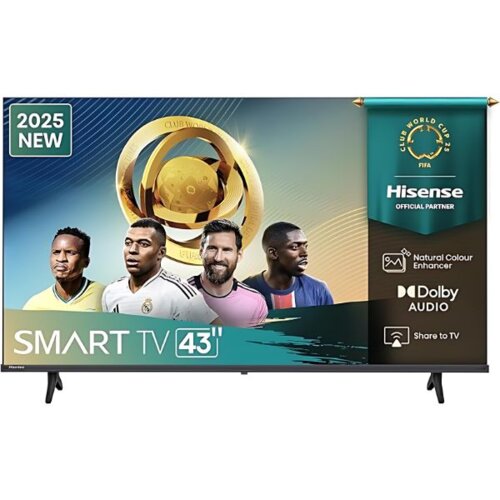 Hisense 43A6Q 43-inch 4K Smart TV  VIDAA OS, LED Panel, 400 Nits Brightness, VESA Mount 43A6Q