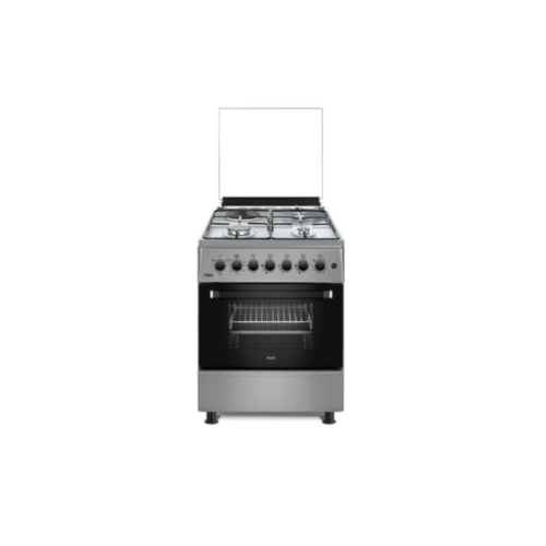 MIKA MST58U31E3SLEM Standing Cooker: 58cm X 58cm, 3 Gas Pool Jet Burners + 1 RAPID Hot Plate, Button Ignition