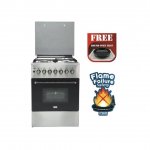 MIKAStanding Cooker, 58cm X 58cm, 3 + 1, Electric Oven, Half Inox  MST6031HI/TRL By Mika