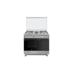 MIKA MST90PU42SLGC4 Standing Cooker: 4 Gas Pool Jet Burners + 2 RAPID Hot Plates, Auto Ignition By Mika