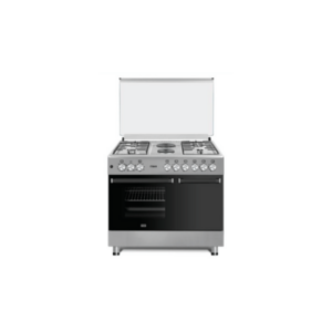 MIKA MST90PU42SLGC4 Standing Cooker: 4 Gas Pool Jet Burners + 2 RAPID Hot Plates, Auto Ignition photo