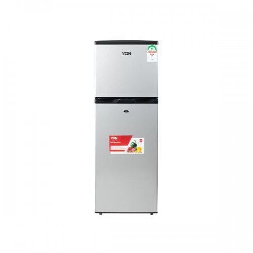 Von VART-19DHY Double Door Fridge 138L - Silver