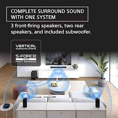 Sony HT-S60 BRAVIA Theatre System 6 – 5.1ch 1000W Home Theatre With Dolby Atmos, DTS:X, Bluetooth 5.3, S-Force PRO, Vertical Surround Engine & BRAVIA Sync In Kenya