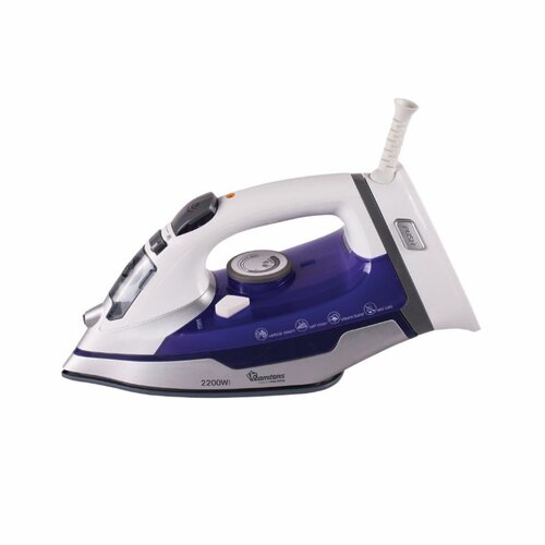 RAMTONS WHITE AND PURPLE STEAM & DRY CORDLESS IRON- RM/488 By Ramtons
