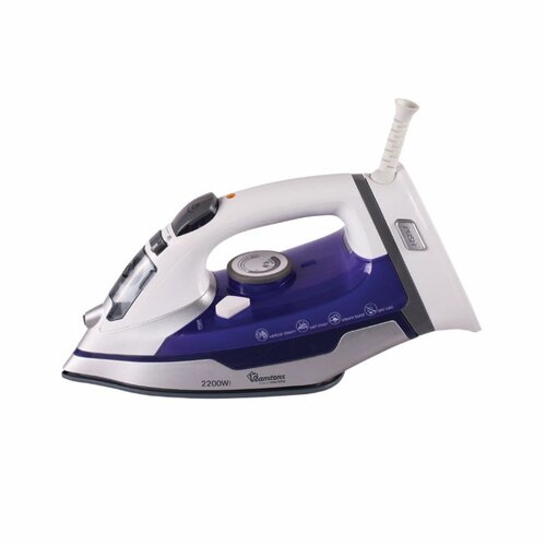 RAMTONS WHITE AND PURPLE STEAM & DRY CORDLESS IRON- RM/488