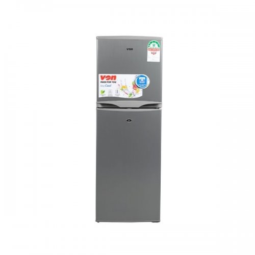 VON VART-22DHS Double Door Fridge 144L - Silver