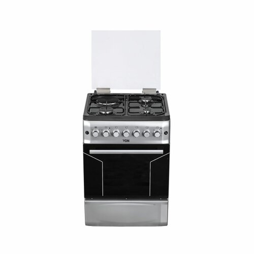 Von VAC6F031US 3 Gas + 1 Electric Cooker - Silver