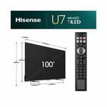 Hisense 100U7N 100 Inch Mini-LED ULED Smart 4K TV 144Hz By Hisense