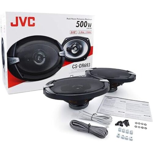 JVC CS-DR693 – 6x9” 3-Way Car Speakers, 500W Peak Power