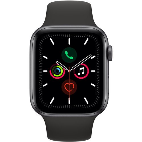 Apple Watch Series 5 (GPS + Cell, 44mm, Space Gray Aluminum, Black Sport Band) By Apple
