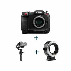 Canon EOS C70 Cinema Camera (RF Lens Mount) With DJI Ronin-S & Viltrox EF-RF Lens Mount Adapter photo