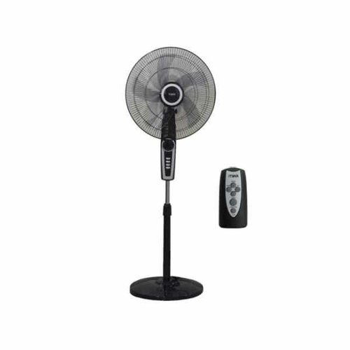 MIKA Stand Fan 18 Inch With Remote, Black & Silver MFS1832RBS