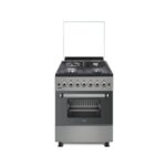 MIKA Standing Cooker 58cm X 58cm Dove Grey MST58UF31E4DG – 3 Gas Burners + 1 Electric Hot Plate By Mika