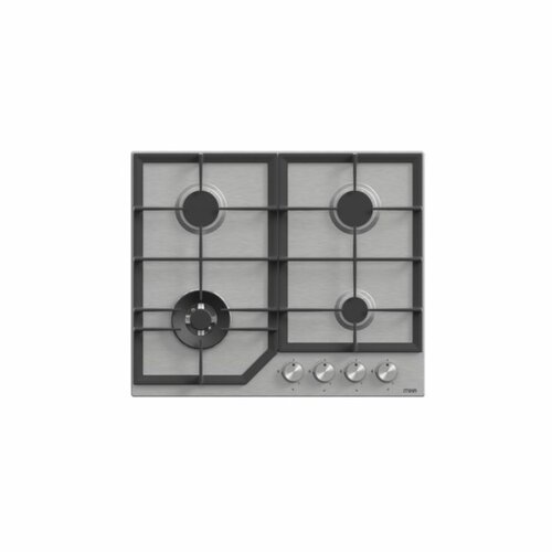 MIKA MGH61404FXW Built-In Gas Hob, 60cm, 4 Gas With WOK, S.S By Mika